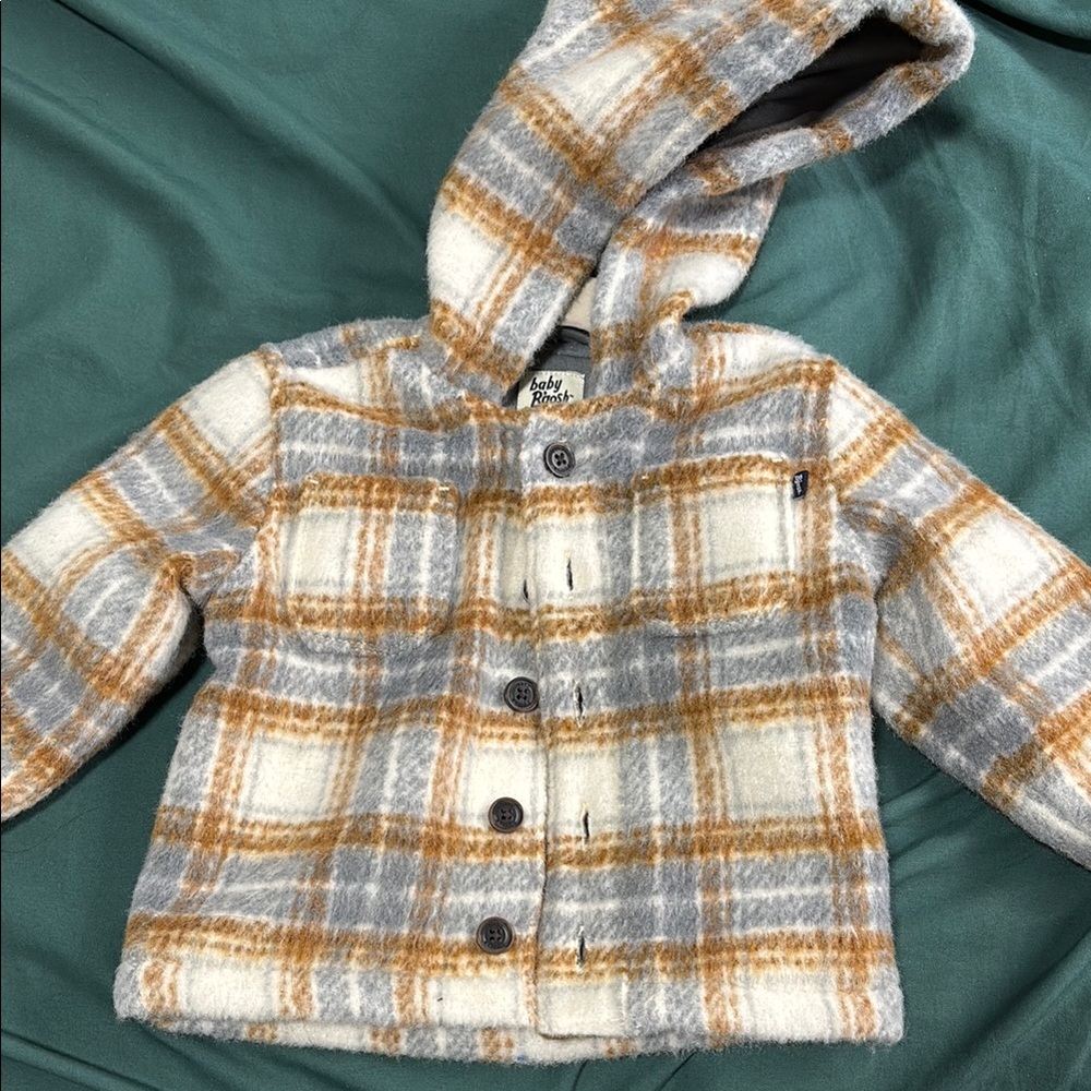 Baby B’Osh Plaid Jacket - Gray and Brown